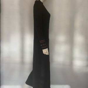1980s Black Beaded Sweater Dress